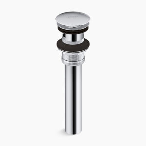 Clicker drain with overflow