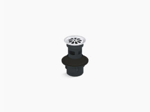 Bathroom sink grid drain with overflow