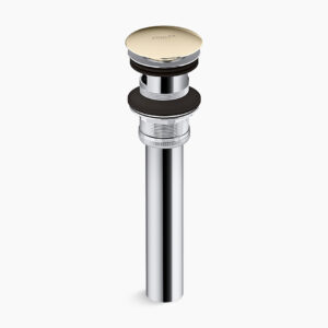 Clicker drain with overflow