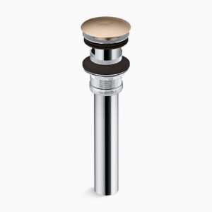 Clicker drain with overflow
