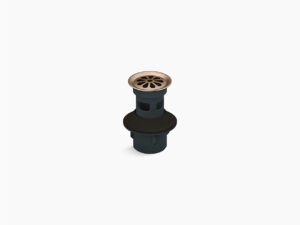 Bathroom sink grid drain with overflow